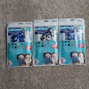 Ardene Adult Three Layer Disposable Face Masks
